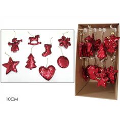 Στολίδι Κρεμαστό Κόκκινο Glitter 10cm Σε 8 Σχέδια 06510742 ArteLibre |  Χριστουγεννιάτικα Στολίδια στο espiti