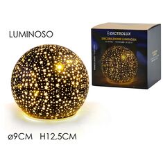 Μπάλα Φωτιζόμενη Με Micro LED Μπαταρίας Μαύρο/Χρυσό Γυαλί Φ9x12.5cm 06510779 ArteLibre |  Χριστουγεννιάτικα Διακοσμητικά στο espiti