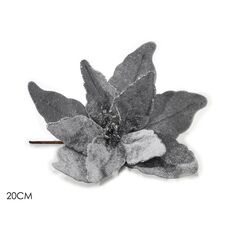 Λουλούδι Με Glitter Ασημί Βελούδο 20cm 06510819 ArteLibre |  Χριστουγεννιάτικα Διακοσμητικά στο espiti