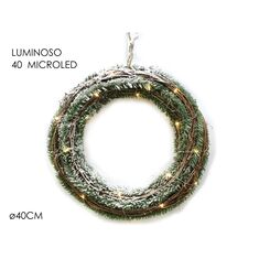 Στεφάνι Χιονισμένο Με 40 Micro LED Πράσινο/Λευκό Φ40cm 06510881 ArteLibre |  Χριστουγεννιάτικα Διακοσμητικά στο espiti