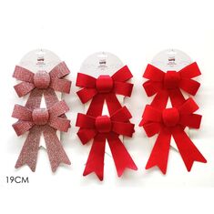 Φιόγκος Κόκκινο 19cm Σετ 2Τμχ Σε 3 Αποχρώσεις 06510909 ArteLibre |  Χριστουγεννιάτικα Διακοσμητικά στο espiti