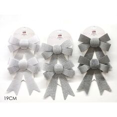 Φιόγκος Ασημί 19cm Σετ 2Τμχ Σε 3 Αποχρώσεις 06510910 ArteLibre |  Χριστουγεννιάτικα Διακοσμητικά στο espiti