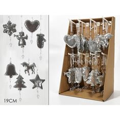 Στολίδι Κρεμαστό Με Glitter Ασημί 19cm Σε 8 Σχέδια 06510978 ArteLibre |  Χριστουγεννιάτικα Στολίδια στο espiti