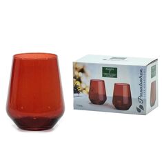 Ποτήρι 42cl Κολωνάτο Κόκκινο Γυαλί Σετ 2Τμχ 06512322 ArteLibre |  Χριστουγεννιάτικα Διακοσμητικά στο espiti