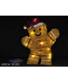 Χριστουγεννιάτικο Διακοσμητικό Gingerbread Με 20 LED 30cm 06513351 ArteLibre |  Χριστουγεννιάτικα Διακοσμητικά στο espiti