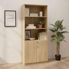 Βιβλιοθήκη γραφείου επαγγελματική Amazon pakoworld χρώμα sonoma 80x40x200εκ |  Βιβλιοθήκες στο espiti