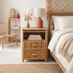 Κομοδίνο Ofra pakoworld bamboo φυσικό 56x46x69εκ |  Κομοδίνα στο espiti