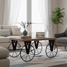 Τραπέζι σαλονιού Bike pakoworld χρώμα μαύρο-καρυδί 85x55x41εκ |  Τραπεζάκια σαλονιού στο espiti