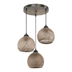 Φωτιστικό οροφής τρίφωτο PWL-1121 pakoworld Ε27 καφέ Φ40x75εκ |  Οροφής στο espiti