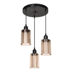 Φωτιστικό οροφής τρίφωτο PWL-1195 pakoworld Ε27 μαύρο-amber Φ30x80εκ |  Οροφής στο espiti