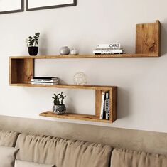 Ραφιέρα τοίχου Belinda pakoworld oak 120x14.5x71.4εκ |  Ραφιέρες τοίχου στο espiti