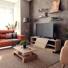 Έπιπλο τηλεόρασης Stevie pakoworld sonoma 160x40x50εκ |  Έπιπλα τηλεόρασης στο espiti