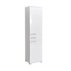 Ντουλάπα Chad pakoworld με συρτάρια λευκό gloss 45x40x188εκ |  Σετ Μπάνιου στο espiti