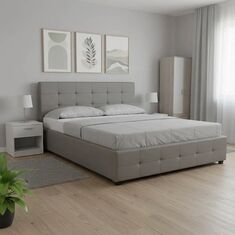 Κρεβάτι Roi pakoworld με αποθηκευτικό χώρο pu γκρι ματ 160x200εκ |  Κρεβάτια στο espiti