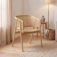 Πολυθρόνα Wenzy pakoworld φυσικό Rattan - μασίφ ξύλο toon 59x58x78εκ |  Πολυθρόνες τραπεζαρίας στο espiti