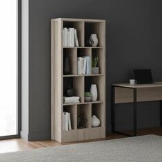 Βιβλιοθήκη Dividre pakoworld sonoma oak μελαμίνης 80x30x181εκ |  Βιβλιοθήκες στο espiti