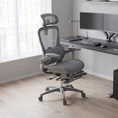 Καρέκλα γραφείου εργασίας Zenyk pakoworld mesh σε grey απόχρωση 63x70x126εκ |  Καρέκλες γραφείου διευθυντή SUPREME QUALITY στο espiti