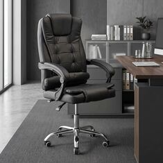 Καρέκλα γραφείου διευθυντή Toronsi pakoworld μαύρο pu 60x68x128εκ |  Καρέκλες γραφείου διευθυντή SUPREME QUALITY στο espiti