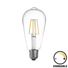 Λαμπτήρας LED ST64 Bulb pakoworld dimmable 8W E27 2700K clear |  Φωτιστικά  στο espiti