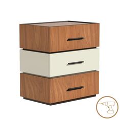 Κομοδίνο Sonlen pakoworld mdf σε καρυδί-μπεζ απόχρωση 60x40x66εκ |  Κομοδίνα στο espiti