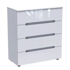 Συρταριέρα Afina pakoworld mdf σε λευκή glossy απόχρωση 90x44x101εκ |  Συρταριέρες -Κονσόλες στο espiti
