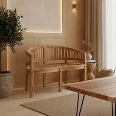 Καναπές διθέσιος Coren pakoworld φυσικό teak ξύλο 130x61x87εκ |  Καναπέδες - Καρέκλες  στο espiti