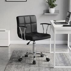 Καρέκλα γραφείου Buleco pakoworld pu σε μαύρη απόχρωση 56x46x74-86εκ |  Καρέκλες γραφείου διευθυντή SUPREME QUALITY στο espiti