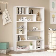Βιβλιοθήκη Decora pakoworld σε λευκη απόχρωση 90x22x123.6εκ |  Βιβλιοθήκες στο espiti
