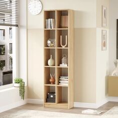 Βιβλιοθήκη Oteca 10θέσεων pakoworld oak 51.1x25.4x180εκ |  Βιβλιοθήκες στο espiti