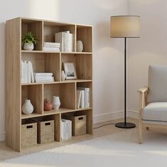 Βιβλιοθήκη Evergin pakoworld mdf σε oak απόχρωση 100x30x135εκ |  Βιβλιοθήκες στο espiti