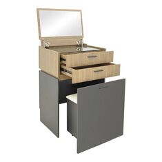 Τουαλέτα κρεβατοκάμαρας Sonlen pakoworld ανθρακί-sonoma 60x45x130εκ |  Συρταριέρες -Κονσόλες στο espiti