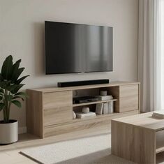Έπιπλο τηλεόρασης Sasa pakoworld σε sonoma απόχρωση 120x35x41.5εκ |  Έπιπλα τηλεόρασης στο espiti