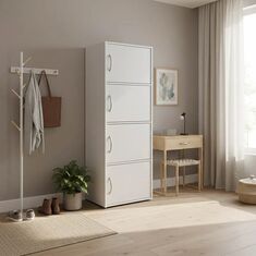 Ντουλάπι-στήλη Soline I pakoworld σε λευκή απόχρωση 40x34.5x120εκ |  Σετ Μπάνιου στο espiti