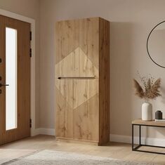 Παπουτσοθήκη-ντουλάπι Kebell pakoworld σε oak απόχρωση 71x41.5x180.4εκ |  Παπουτσοθήκες στο espiti