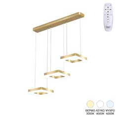 Φωτιστικό οροφής τρίφωτο Benor pakoworld led μέταλλο χρυσό 70x20x15εκ |  Οροφής στο espiti