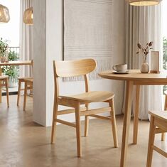 Καρέκλα Lumnia pakoworld rubberwood σε φυσική απόχρωση 46x50x76εκ |  Καρέκλες στο espiti