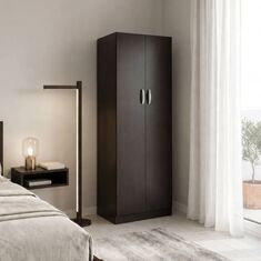 Ντουλάπα δίφυλλη Athos pakoworld σε wenge απόχρωση 60x42x180εκ |  Ντουλάπες ρούχων στο espiti