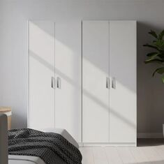 Ντουλάπα τετράφυλλη Athos Ι pakoworld λευκή 160x42x180εκ |  Ντουλάπες ρούχων στο espiti
