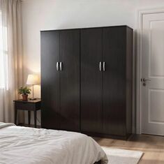 Ντουλάπα τετράφυλλη Athos Ι pakoworld wenge 160x42x180εκ |  Ντουλάπες ρούχων στο espiti