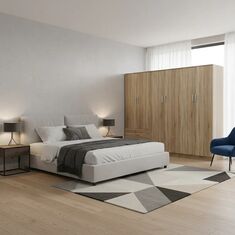 Ντουλάπα εξάφυλλη Athos I pakoworld sonoma 240x42x180εκ |  Ντουλάπες ρούχων στο espiti