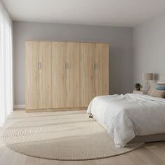 Ντουλάπα εξάφυλλη Athos ΙΙ pakoworld sonoma 240x42x180εκ |  Ντουλάπες ρούχων στο espiti