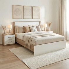 Σετ Κρεβατοκάμαρας Athos Sonoma Λευκό με Κρεβάτι 140x200εκ Σετ 3τεμ |  Σέτ Κρεβατοκάμαρας στο espiti