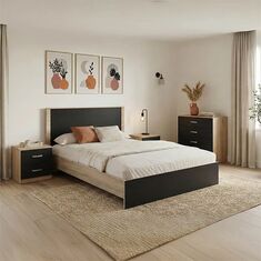 Σετ Κρεβατοκάμαρας Athos Sonoma Ανθρακί με Κρεβάτι 140x200εκ Σετ 4τεμ |  Σέτ Κρεβατοκάμαρας στο espiti