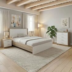 Σετ Κρεβατοκάμαρας Athos Sonoma Λευκό με Κρεβάτι 140x200εκ Σετ 4τεμ |  Σέτ Κρεβατοκάμαρας στο espiti