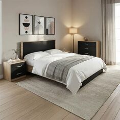 Σετ Κρεβατοκάμαρας Athos Sonoma Ανθρακί με Κρεβάτι 160x200εκ Σετ 4τεμ |  Σέτ Κρεβατοκάμαρας στο espiti