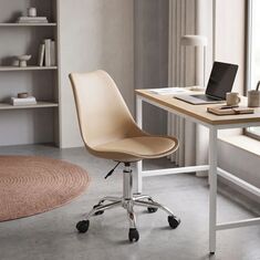 Καρέκλα γραφείου εργασίας Gaston II pakoworld pp-pu cappuccino 48x57x77-90εκ |  Καρέκλες γραφείου εργασίας στο espiti