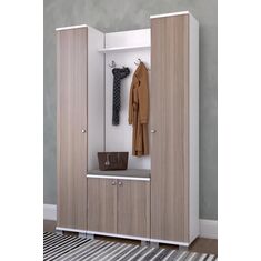 Stewehome Πορτμαντό Λευκό 120x33x177 cm 238865 |  Καλόγεροι -Κρεμάστρες στο espiti