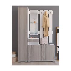 Stewehome Σετ από Συνθετικό ξύλο Λευκό 120x33x178 cm 245334 |  Καλόγεροι -Κρεμάστρες στο espiti