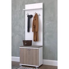 Stewehome Ντουλάπα εισόδου μοντέρνου στιλ Λευκό 60x33x177 cm 822230 |  Καλόγεροι -Κρεμάστρες στο espiti