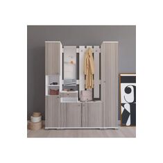 Stewehome Σετ από Συνθετικό ξύλο Λευκό 150x33x177 cm 511541 |  Καλόγεροι -Κρεμάστρες στο espiti